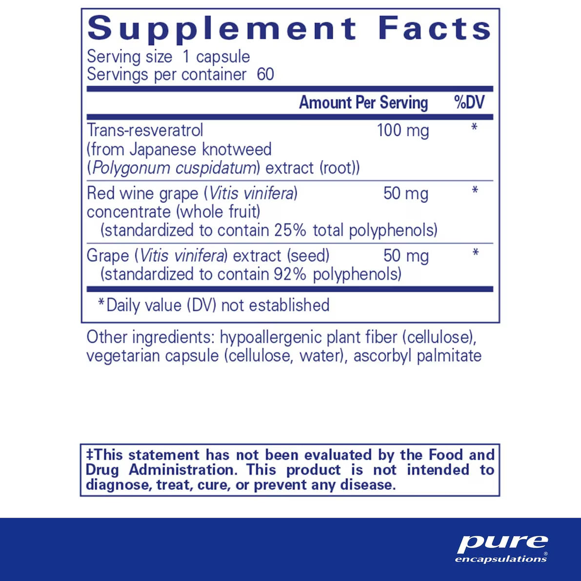 PURE Resveratrol Extra 60's