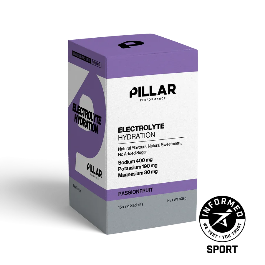 Pillar Performance Electrolyte Hydration Passionfruit - 15 x 7g Sachets Sure Step Asia
