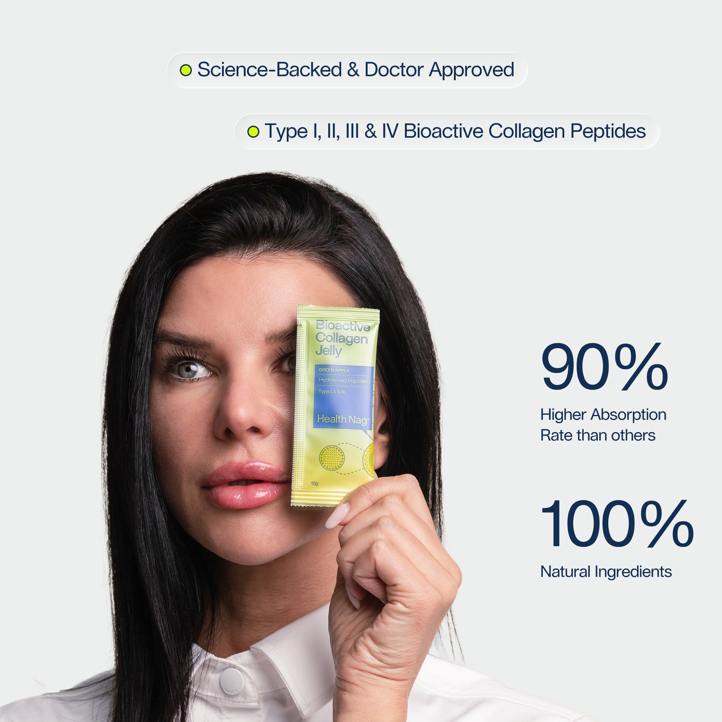 Bioactive Collagen Jelly Sachets – Green Apple