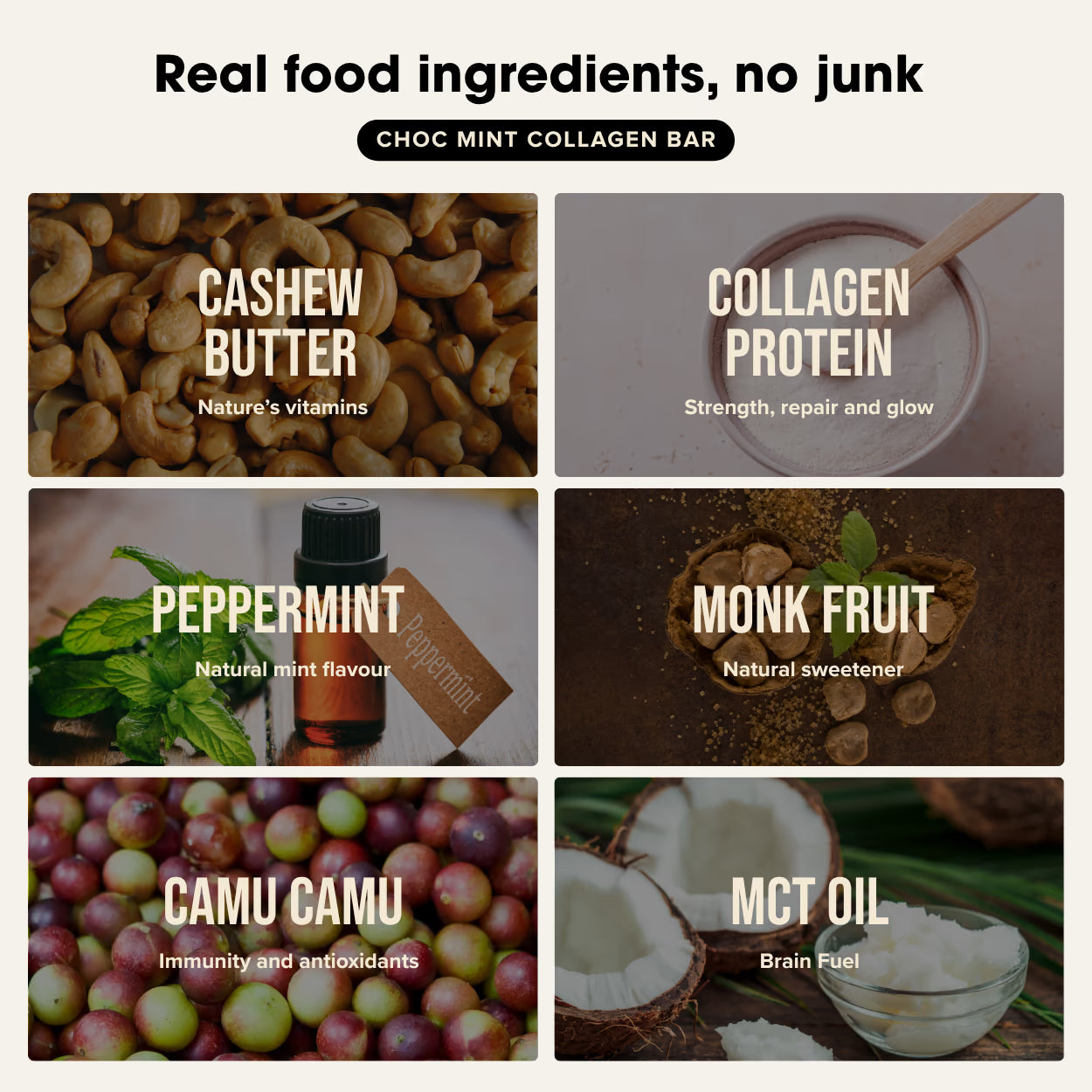 Chief. Collagen Bar Choc Mint 45g