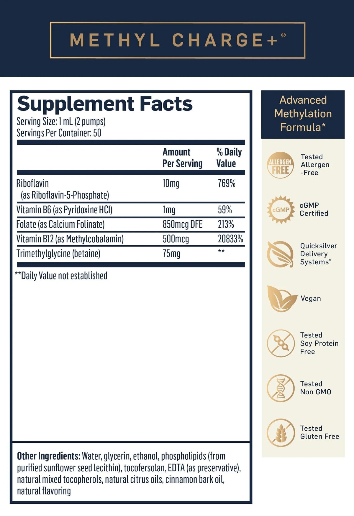 Quicksilver Scientific Methyl Charge+™ Bonasana Health