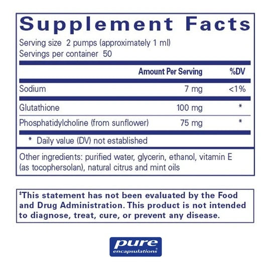 PURE Liposomal Glutathione liquid 50ml