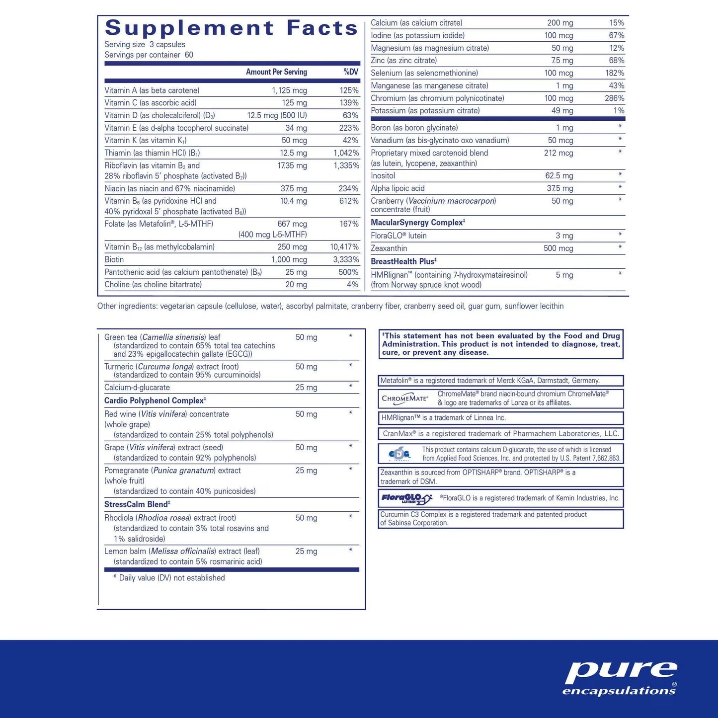 PURE Women's Nutrients 180's